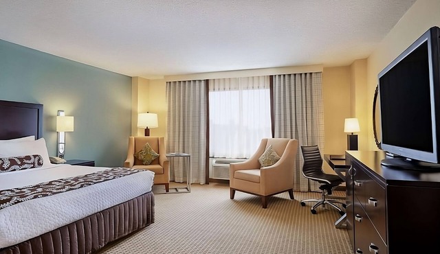 Stay in a Contemporary Pet Friendly Hotel Near Delta Flight Museum! Outdoor Pool