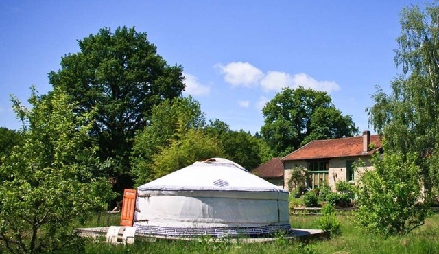 Stay in a yurt at the Ferme des Ânes