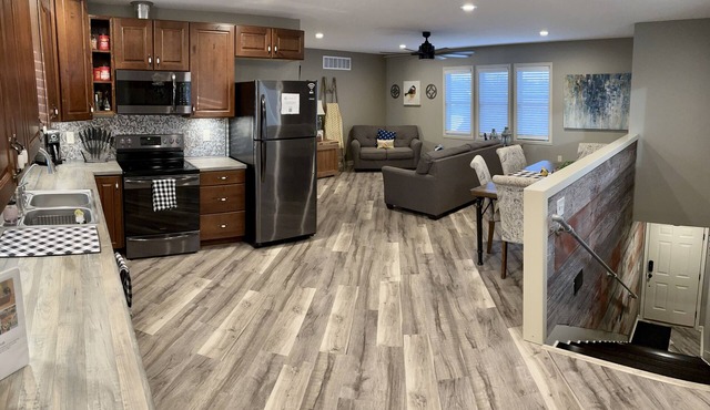 Stay in historic downtown Hays in upscale accommodations