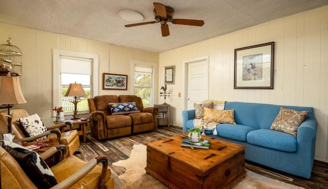 Stay on a 350-acre Cattle Ranch! Brazos River! Tubing! Petting zoo!