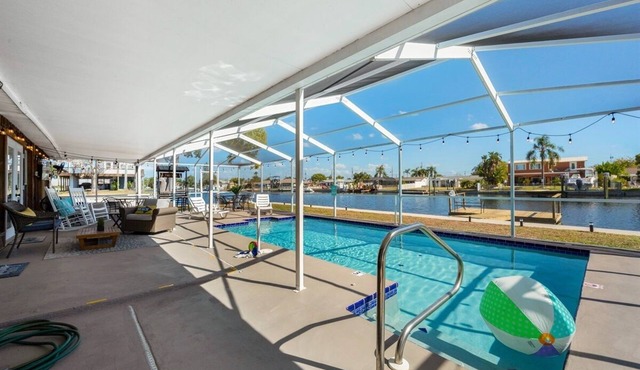 "Stay Salty" Florida Pool/Canal Home, 4 bed, 3.5 bath, bring boat!