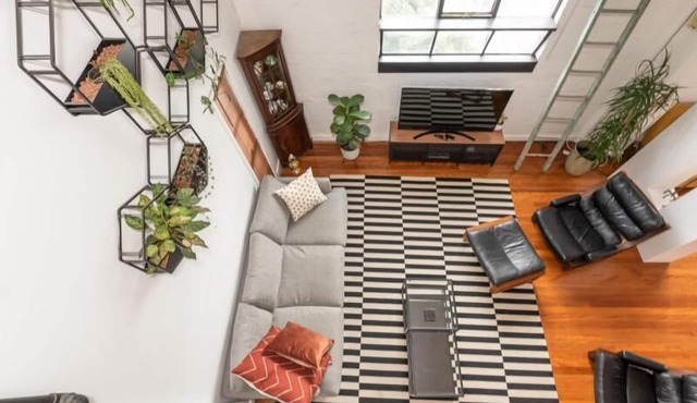 StayCentral - Fitzroy Converted Warehouse Penthouse - Rose St, Fitzroy - 2 Bedrooms, 2 Beds, 1 Bathrooms, 1 secure undercover parking spot and 1 permit for street parking.