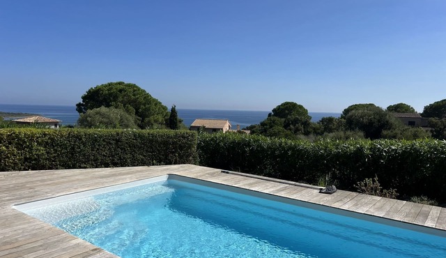 STE LUCIE DE PORTO VECCHIO PINARELLO sea view villa/heated pool heated