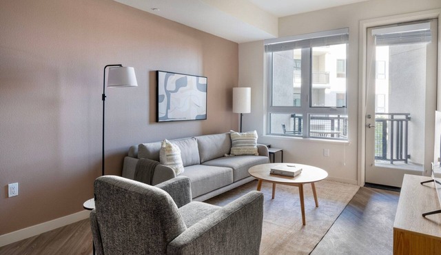 Stellar Emeryville 1BR w/Spin Studio & A/C, nr Mall, by Blueground