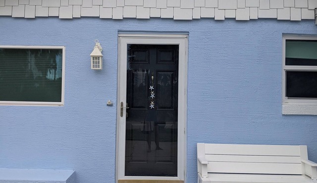 Steps from the beach with pool!