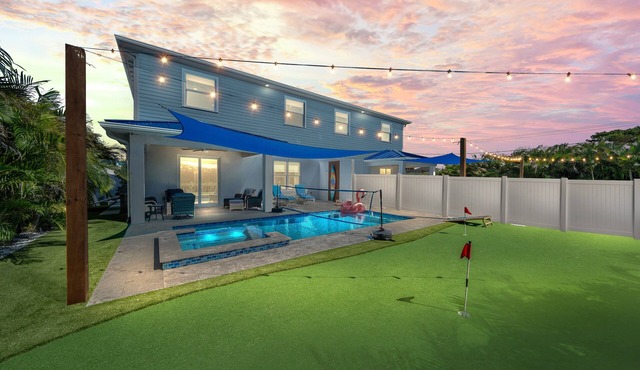 Steps from the Beach! Luxe 5BR Retreat w/Pool, Spa & Ocean Access!