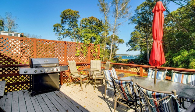 Steps to Beach: Timeless Home w/Cotuit Bay View!
