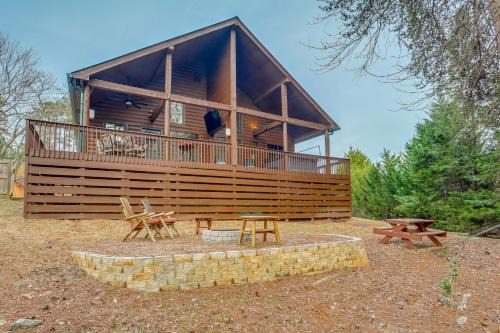 Steps to Lake Lanier Wooded Escape with Boat Dock