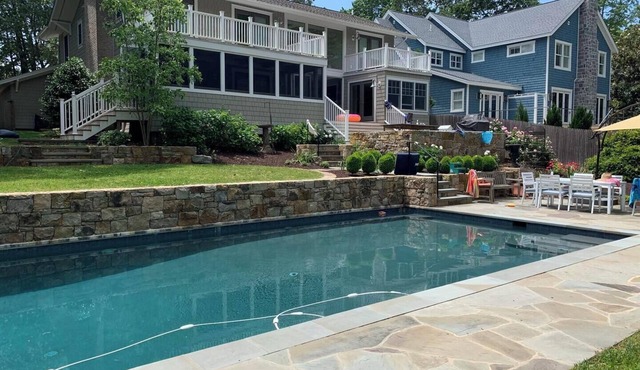 Steps to the Beach! Stunning 5-Bdrm Home with Private Pool & Resort Yard"