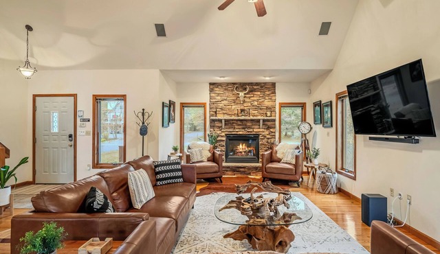 Steps to the Beach, Yard, Deck Dining, Game Room, Hot Tub | Lake View Retreat