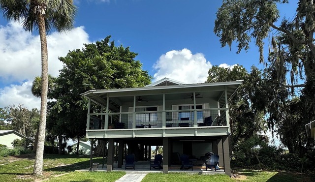 Stilt House on the Shore at Lake Reedy