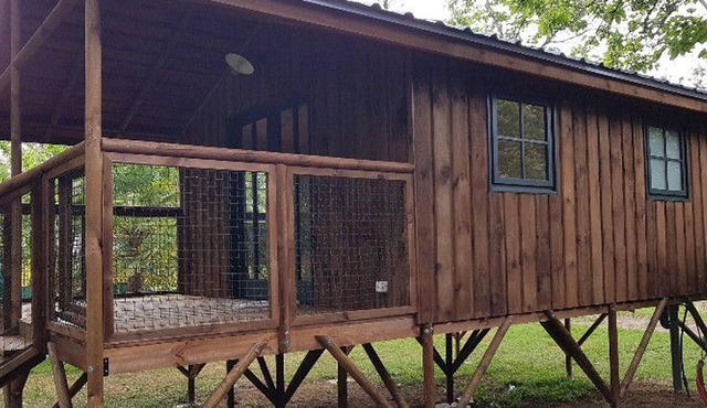 Stilt house with terrace for 2 guests