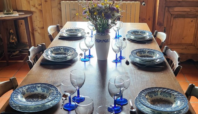 Stone and wood house