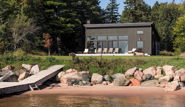 Stone and Cedar Lodge-Two Separate Homes with Private Dock and Sand Beach On Madeline Island!