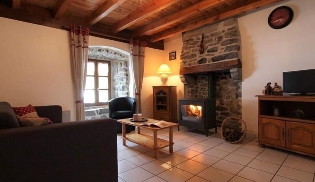 Stone Cottage near Mont Mézenc with Garden and Cozy Wood Stove