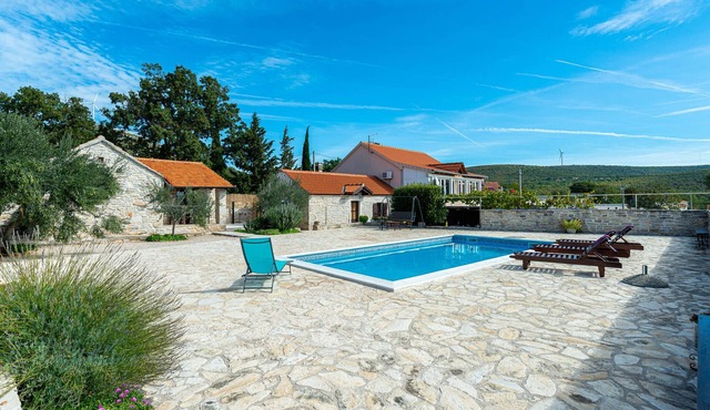 Stone country House Irena with pool on a large property
