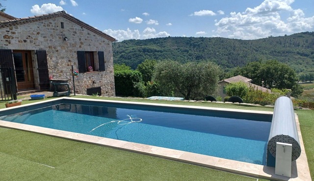 Stone family home with private saltwater pool