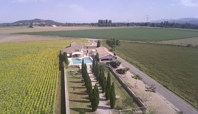 stone farmhouse in countryside