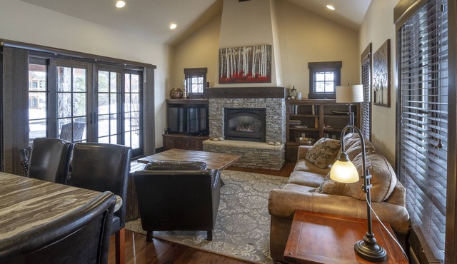 Stone Fireplace | Private Hot Tub | Mountain Views & Ski Access