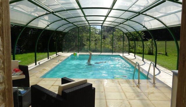 Stone house with private indoor heated swimming pool, sauna, air conditioning
