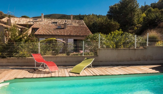 Stone house classified 3* in Corbieres with private covered pool