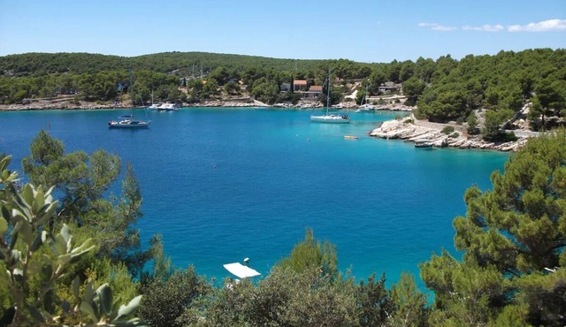 Stone house on Brac with amazing garden and sea view