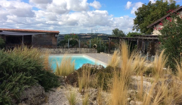 Stone house with pool