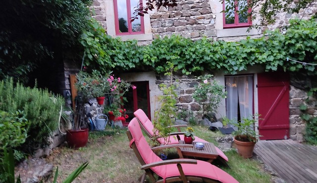Stone house with garden in a typical village near Le Puy en Velay