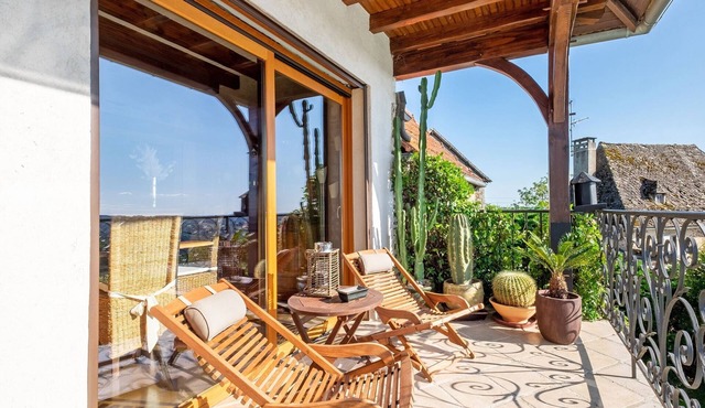 Stone house with pool and garden