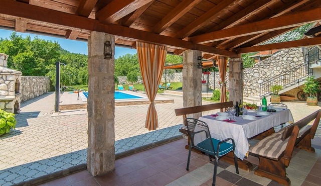 Stone house with private pool and garden in quiet place