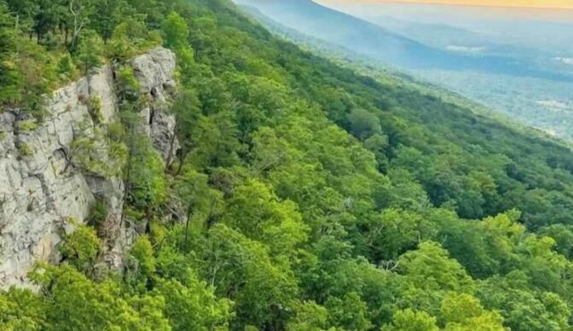 Stone Ledge Refuge with Hot Tub and Views