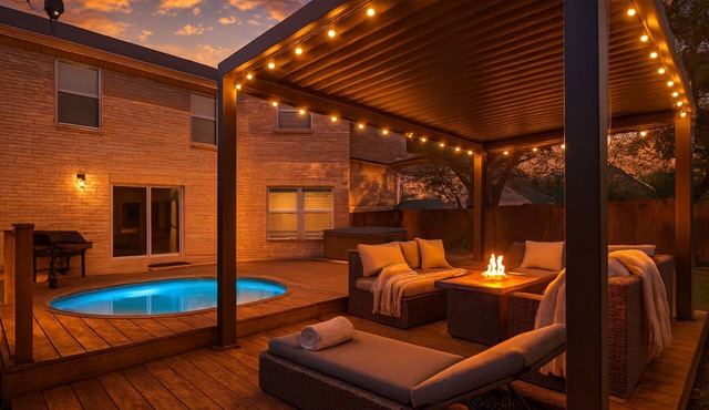 Stone Oak #1 Group Stay! sleeps 12! Hot Tub + Pool + Games+ Fire Pit Lounge