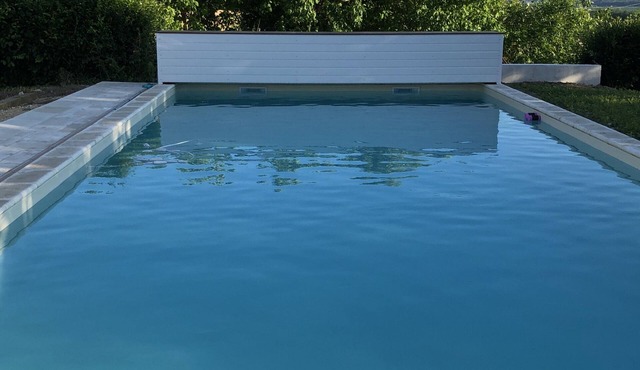 Stone property with salted pool , 4 bedrooms , 3 showers, sleeps 9