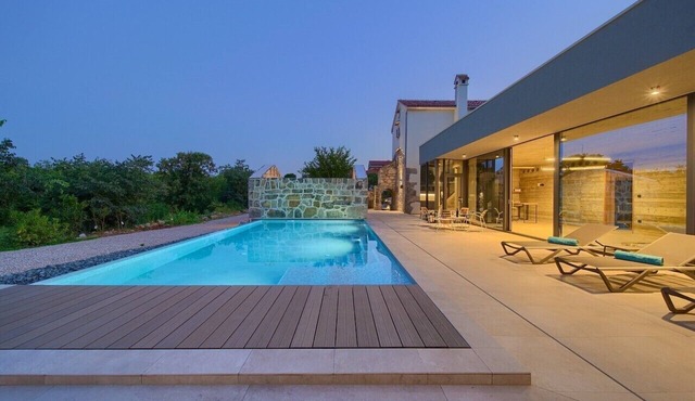 Stone villa Jerini House* with an outdoor pool and wellness
