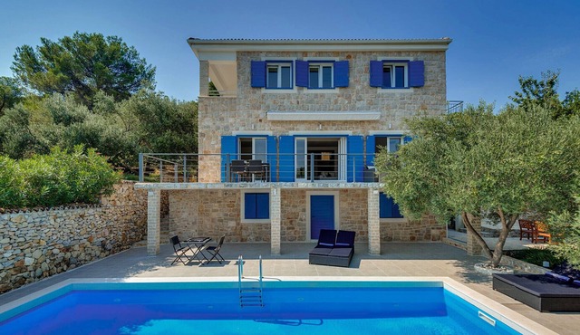 Stone Villa Marceline, in Dalmatia,with a Pool