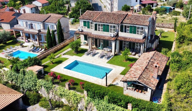 Stone villa with a view of Motovun