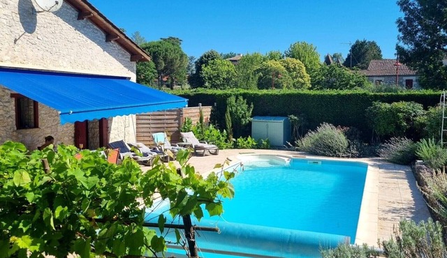 Stone Village House with Pool in the Heart of Saint Sernin de Duras