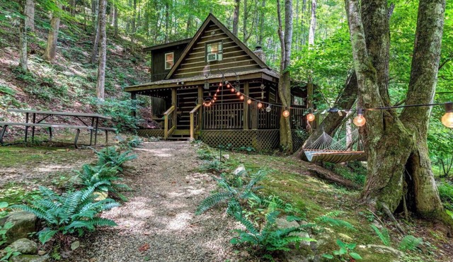 Storybook Cabins in the Woods - 1BR w/Loft - Creek - Fairy-Lit Path - Romantic