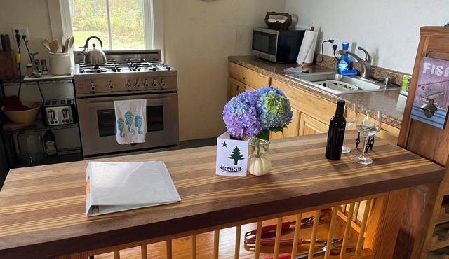 Storybook cottage with a picturesque view of Penobscot Bay