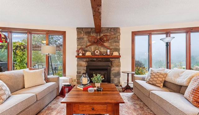 Stowe Hollow: 4 br, gas fireplace, pond, outdoor space & views!