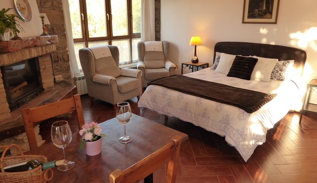Studio (2 pax) with views of the river and pool. 10 minutes from Pamplona.