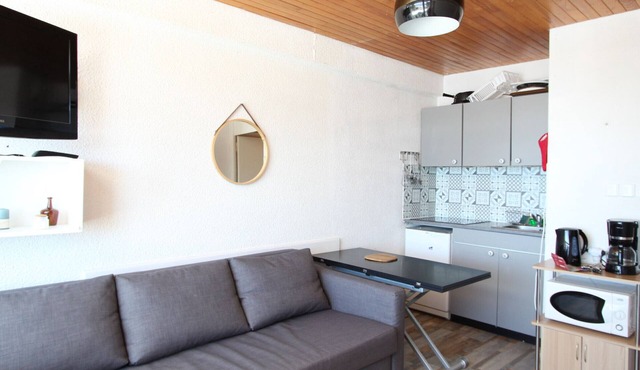 Studio 3/4 places near slopes, 19m² with bunk beds