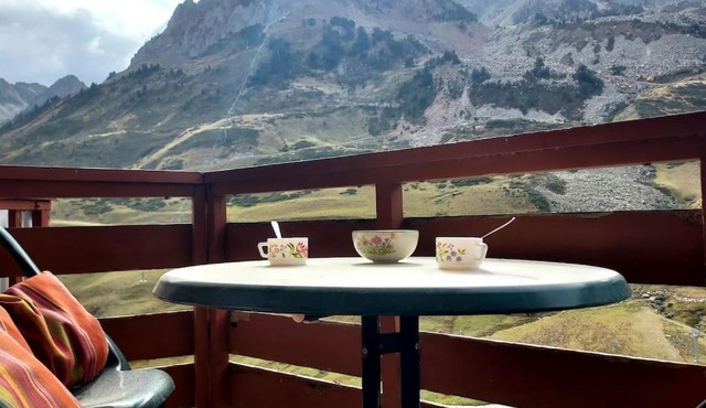 Studio 5 couchages au pied des pistes station de La Mongie