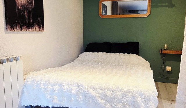 studio 5 people facing the lake and the Pic du Midi