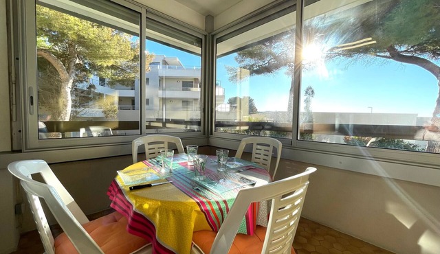 Studio 50m from the beach with private parking, for 4 people