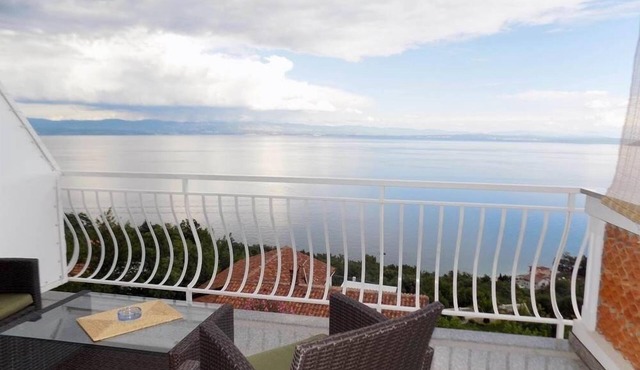 Studio apartment in Mošćenička Draga with Seaview, Terrace, Air condition, WIFI (4364-4)