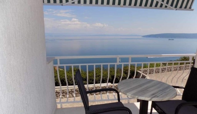 Studio apartment in Mošćenička Draga with Seaview, Terrace, Air condition, WIFI (4364-2)