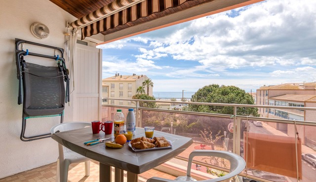 Studio Apartment 'Les Ptits Loups, Le Grau D'agde' with Sea View and Air Conditioning