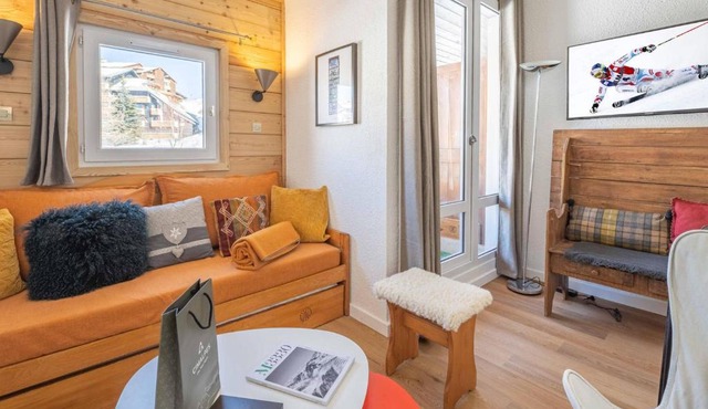 Studio avec mezzanine à l'Alpe d'Huez, retour skis aux pieds - FR-1-645-28