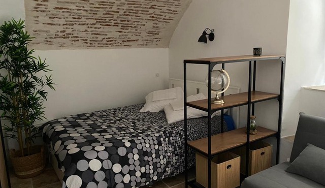 Studio avec une belle voûte en pierre